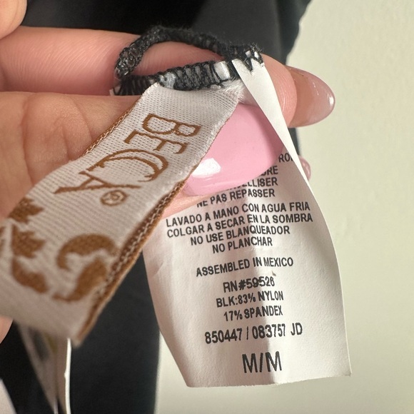 NWT BECCA  Santorini Black One-Piece Swimsuit Size Medium - Picture 8 of 8